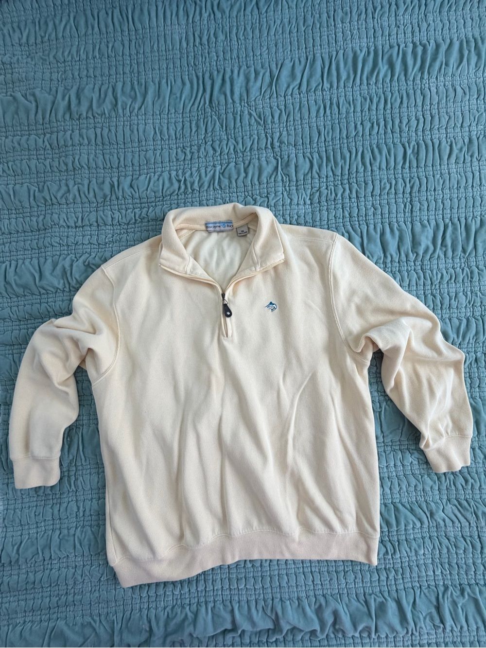 Men's Quarter-Zip Yellow Pullover Sweater-XXL